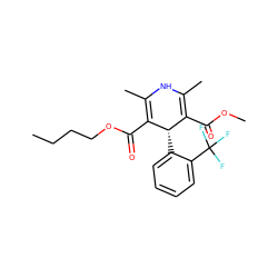 CCCCOC(=O)C1=C(C)NC(C)=C(C(=O)OC)[C@@H]1c1ccccc1C(F)(F)F ZINC000136058951