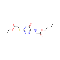 CCCCOC(=O)CNc1nnc(SCC(=O)OCC)[nH]c1=O ZINC000008625735