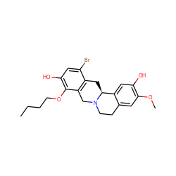 CCCCOc1c(O)cc(Br)c2c1CN1CCc3cc(OC)c(O)cc3[C@@H]1C2 ZINC001772588473