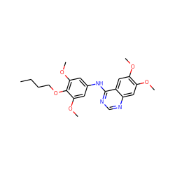 CCCCOc1c(OC)cc(Nc2ncnc3cc(OC)c(OC)cc23)cc1OC ZINC000003832357