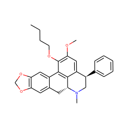 CCCCOc1c(OC)cc2c3c1-c1cc4c(cc1C[C@H]3N(C)C[C@@H]2c1ccccc1)OCO4 ZINC000474607986