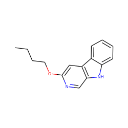 CCCCOc1cc2c(cn1)[nH]c1ccccc12 ZINC000100640611