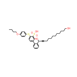 CCCCOc1ccc(Sc2ccc(-c3ccccc3[C@@H](O)C#CCCCCCCCCCCO)cc2S(=O)(=O)O)cc1 ZINC000028873607