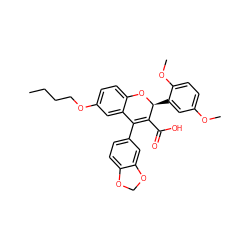 CCCCOc1ccc2c(c1)C(c1ccc3c(c1)OCO3)=C(C(=O)O)[C@H](c1cc(OC)ccc1OC)O2 ZINC000013473417