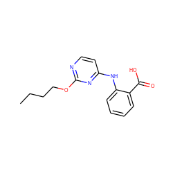 CCCCOc1nccc(Nc2ccccc2C(=O)O)n1 ZINC000002272106