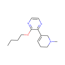 CCCCOc1nccnc1C1=CCCN(C)C1 ZINC000013728552