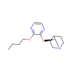 CCCCOc1nccnc1O[C@@H]1CN2CCC1CC2 ZINC000013777593