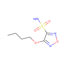 CCCCOc1nonc1S(N)(=O)=O ZINC000299835932