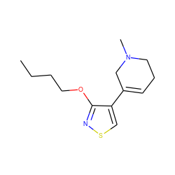 CCCCOc1nscc1C1=CCCN(C)C1 ZINC000027881501