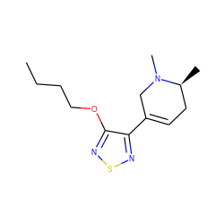 CCCCOc1nsnc1C1=CC[C@H](C)N(C)C1 ZINC000002014730