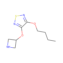 CCCCOc1nsnc1OC1CNC1 ZINC000013777520