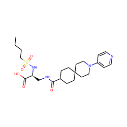 CCCCS(=O)(=O)N[C@@H](CNC(=O)C1CCC2(CC1)CCN(c1ccncc1)CC2)C(=O)O ZINC000028755187