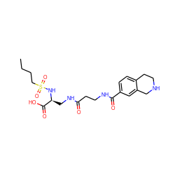 CCCCS(=O)(=O)N[C@@H](CNC(=O)CCNC(=O)c1ccc2c(c1)CNCC2)C(=O)O ZINC000473112501