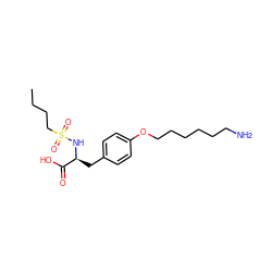 CCCCS(=O)(=O)N[C@@H](Cc1ccc(OCCCCCCN)cc1)C(=O)O ZINC000003806114