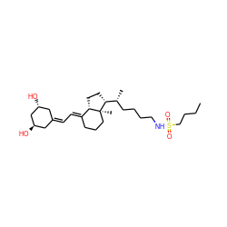 CCCCS(=O)(=O)NCCCC[C@@H](C)[C@H]1CC[C@H]2/C(=C/C=C3C[C@@H](O)C[C@H](O)C3)CCC[C@@]21C ZINC000049803447