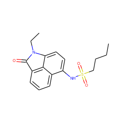 CCCCS(=O)(=O)Nc1ccc2c3c(cccc13)C(=O)N2CC ZINC000263620624