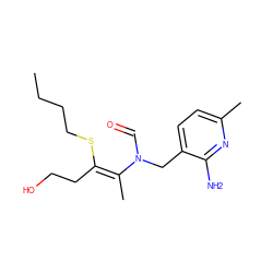 CCCCS/C(CCO)=C(/C)N(C=O)Cc1ccc(C)nc1N ZINC000028976212