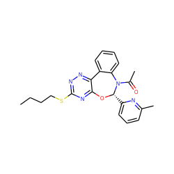 CCCCSc1nnc2c(n1)O[C@@H](c1cccc(C)n1)N(C(C)=O)c1ccccc1-2 ZINC000005102437