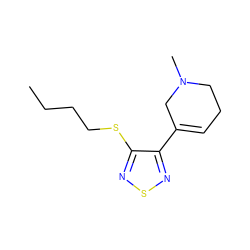 CCCCSc1nsnc1C1=CCCN(C)C1 ZINC000005821656