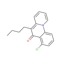 CCCCc1c(=O)c2c(Cl)cccc2n2ccccc12 ZINC000034125742