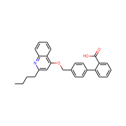 CCCCc1cc(OCc2ccc(-c3ccccc3C(=O)O)cc2)c2ccccc2n1 ZINC000013728632