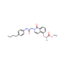 CCCCc1ccc(NC(=O)Cn2ccc3c(O[C@@H](C)C(=O)OCC)cccc3c2=O)cc1 ZINC000002712286