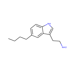 CCCCc1ccc2[nH]cc(CCN)c2c1 ZINC000001787658