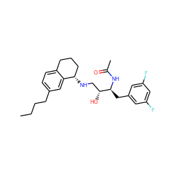 CCCCc1ccc2c(c1)[C@@H](NC[C@@H](O)[C@H](Cc1cc(F)cc(F)c1)NC(C)=O)CCC2 ZINC000096282245