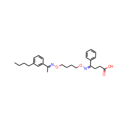 CCCCc1cccc(/C(C)=N/OCCCCO/N=C(/CCC(=O)O)c2ccccc2)c1 ZINC000045338533