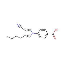 CCCCc1cn(-c2ccc(C(=O)O)cc2)cc1C#N ZINC000200826529