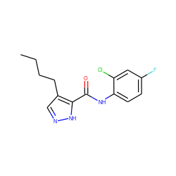 CCCCc1cn[nH]c1C(=O)Nc1ccc(F)cc1Cl ZINC000216558028