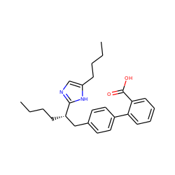 CCCCc1cnc([C@@H](CCCC)Cc2ccc(-c3ccccc3C(=O)O)cc2)[nH]1 ZINC000049031724