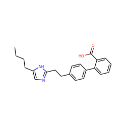 CCCCc1cnc(CCc2ccc(-c3ccccc3C(=O)O)cc2)[nH]1 ZINC000049018636