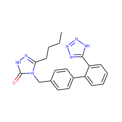 CCCCc1n[nH]c(=O)n1Cc1ccc(-c2ccccc2-c2nnn[nH]2)cc1 ZINC000013832664