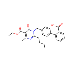 CCCCc1nc(C)c(C(=O)OCC)c(=O)n1Cc1ccc(-c2ccccc2C(=O)O)cc1 ZINC000001533781