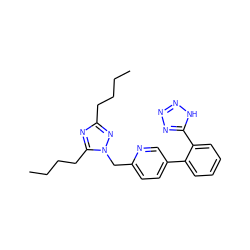 CCCCc1nc(CCCC)n(Cc2ccc(-c3ccccc3-c3nnn[nH]3)cn2)n1 ZINC000001534665