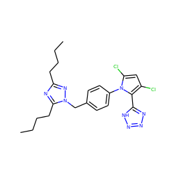 CCCCc1nc(CCCC)n(Cc2ccc(-n3c(Cl)cc(Cl)c3-c3nnn[nH]3)cc2)n1 ZINC000013861192