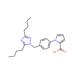 CCCCc1nc(CCCC)n(Cc2ccc(-n3cccc3C(=O)O)cc2)n1 ZINC000001534279