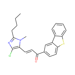 CCCCc1nc(Cl)c(/C=C/C(=O)c2ccc3sc4ccccc4c3c2)n1C ZINC000072142324