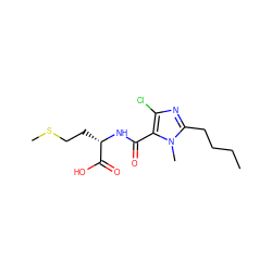 CCCCc1nc(Cl)c(C(=O)N[C@@H](CCSC)C(=O)O)n1C ZINC000473129071