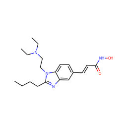 CCCCc1nc2cc(/C=C/C(=O)NO)ccc2n1CCN(CC)CC ZINC000043152558