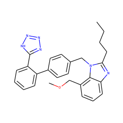 CCCCc1nc2cccc(COC)c2n1Cc1ccc(-c2ccccc2-c2nnn[nH]2)cc1 ZINC000013828087
