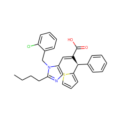 CCCCc1ncc(/C=C(/C(=O)O)[C@@H](c2ccccc2)c2cccs2)n1Cc1ccccc1Cl ZINC000036222439