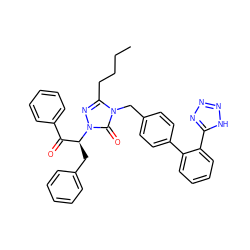 CCCCc1nn([C@@H](Cc2ccccc2)C(=O)c2ccccc2)c(=O)n1Cc1ccc(-c2ccccc2-c2nnn[nH]2)cc1 ZINC000026289901