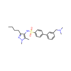 CCCCc1nn(C)c(C)c1NS(=O)(=O)c1ccc(-c2cccc(CN(C)C)c2)cc1 ZINC000199945023