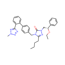 CCCCc1nn(C[C@@H](OCC)c2ccccc2)c(=O)n1Cc1ccc(-c2ccccc2-c2nnn(C)n2)cc1 ZINC000026262998