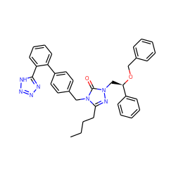 CCCCc1nn(C[C@@H](OCc2ccccc2)c2ccccc2)c(=O)n1Cc1ccc(-c2ccccc2-c2nnn[nH]2)cc1 ZINC000026276606