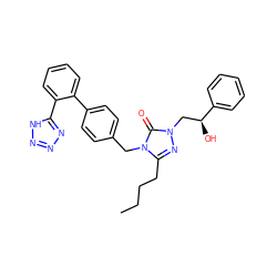 CCCCc1nn(C[C@H](O)c2ccccc2)c(=O)n1Cc1ccc(-c2ccccc2-c2nnn[nH]2)cc1 ZINC000001555165