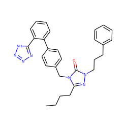 CCCCc1nn(CCCc2ccccc2)c(=O)n1Cc1ccc(-c2ccccc2-c2nnn[nH]2)cc1 ZINC000001555163