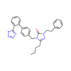 CCCCc1nn(CCc2ccccc2)c(=O)n1Cc1ccc(-c2ccccc2-c2nnn[nH]2)cc1 ZINC000013832708